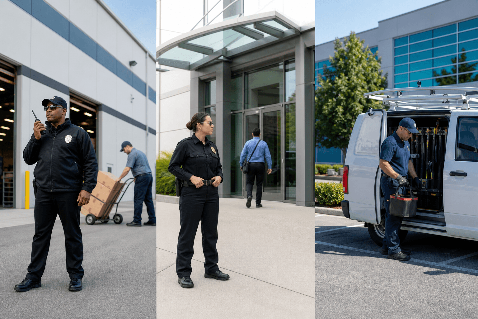 Multi-site field services operation across warehouse, office, and commercial locations