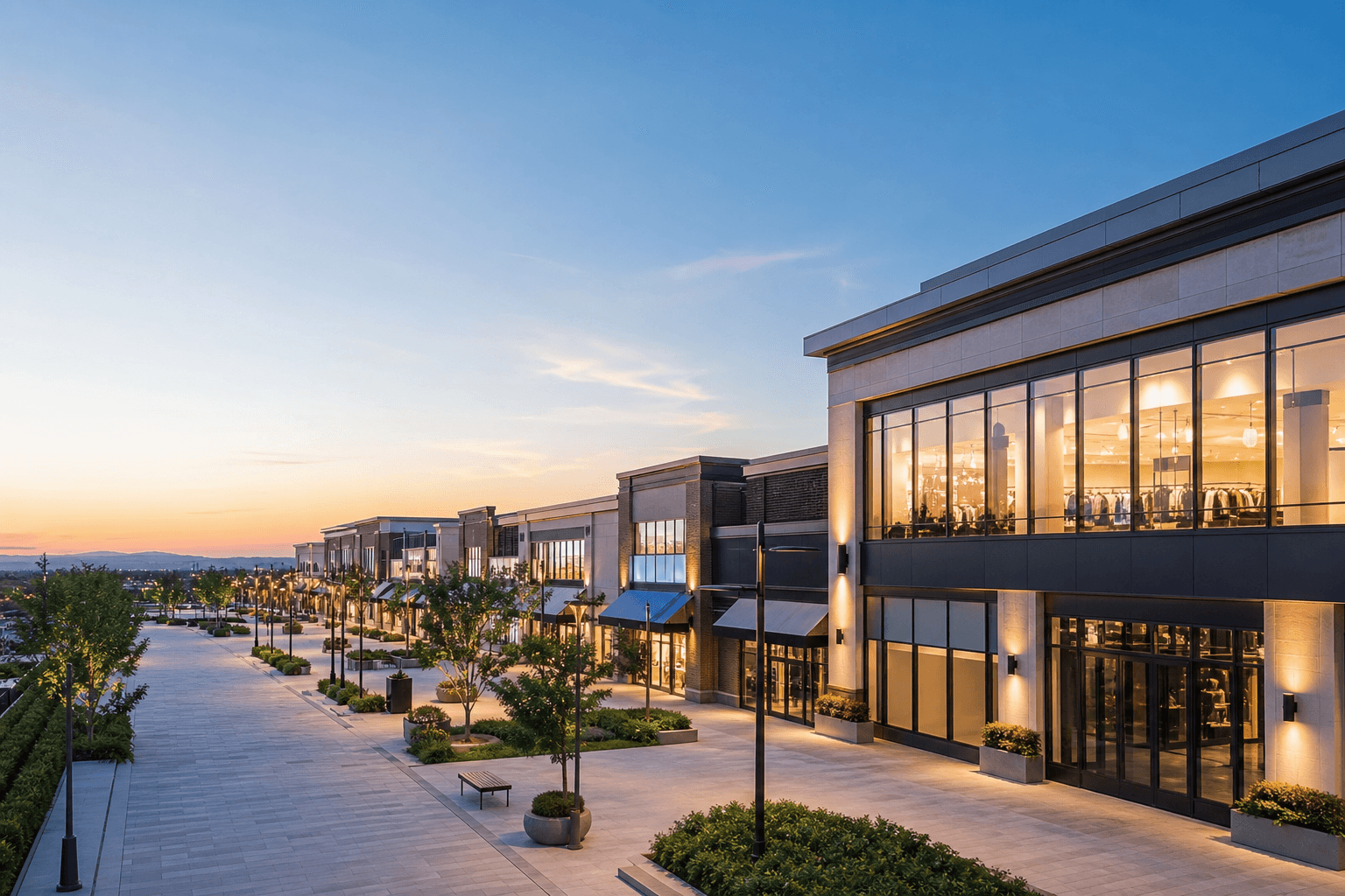 Multi-location retail stores on a high street and in a mall setting