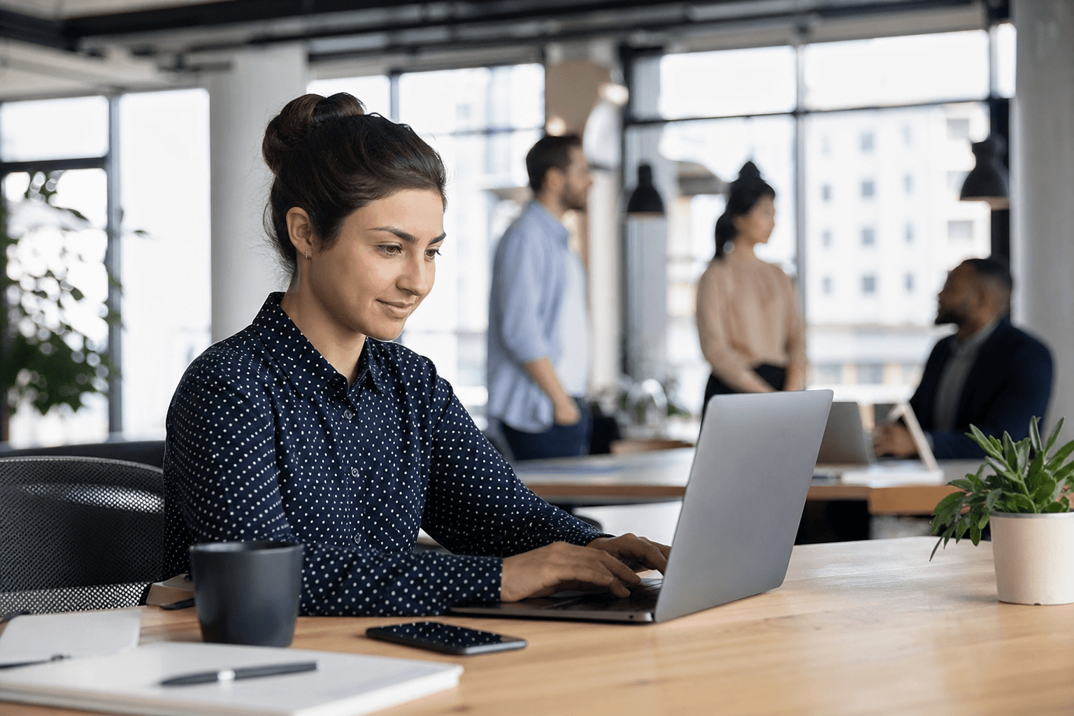 Startup founder setting up crew schedules on a laptop